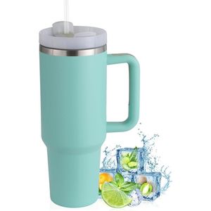 Mintgroene Dubbelwandige Roestvrijstalen Thermosbeker, 200 ml, Vacuüm Geïsoleerd voor Warme en Koude Dranken, Koffiemok voor Thuis en Onderweg