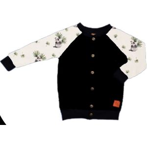 Vest zwart met mouwen panda