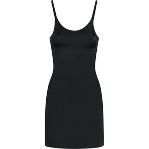 Bye Bra Invisible Jurk, corrigerende onderjurk, Slipdress Voor Dames, Shapewear Voor Dames, Verstelbare Bandjes, Zwart, L