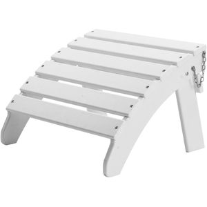 Hdpe Opvouwbare Adirondack Voetenbank, 17,7 X 19,7 X 13,8 Inch,Weerbestendige Voetensteun voor Adirondack Stoel, Ideaal voor Veranda, Zwembad, Gazon, Achtertuin, Wit