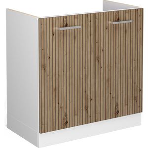 Vicco R-Line Keuken Wastafelkast – 80 cm zonder werkblad Artisanaal eiken zonder werkblad