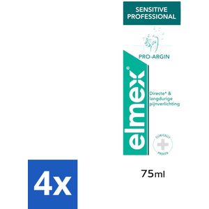 Elmex - Tandpasta - Sensitive Professional - Pro Argin - 75ml - Voordeelverpakking - 4 stuks