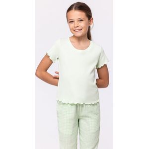 Woody pyjama dames - pastelgroen -241-10-WPL-W/706 - maat M