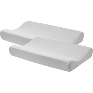 Meyco Baby Uni aankleedkussenhoes - 2-pack - light grey - 50x70cm