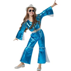 dressforfun - Stralende Disco Starlet 116 (5-6y) - verkleedkleding kostuum halloween verkleden feestkleding carnavalskleding carnaval feestkledij partykleding - 302364