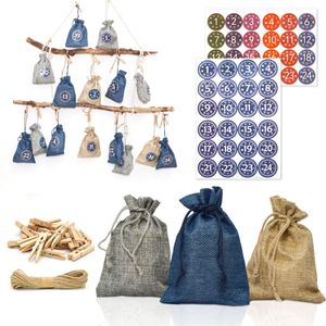 Vulbare Adventskalender - 24 Geschenkzakken - DIY Kerstversiering - Complete Knutselkit