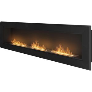 Sfeerhaard bio-ethanol Haard- Wandhaard 3 branders 180 x 49 cm.