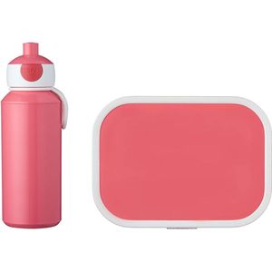 Lunchset (pop-up drinkfles en lunchbox), Rose Campus lunchset ABS, 0 mm, 2, 20,5 x 7,5 x 18,8 cm