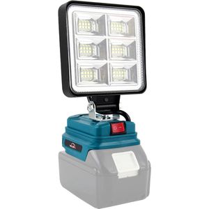 18 V 50 W draadloze schijnwerper lamp - Acculamp Makita - USB-opladen - Draagbare led-werklamp - Autoreparatie - Thuisverlichting - Camping - Vissen - 10 cm