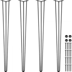 Tafelpoot Tafelpoten Haarspeld Tafelpoten Meubilair Metalen Tafelpoten 3 Staven 101,6cm 4 Stuks