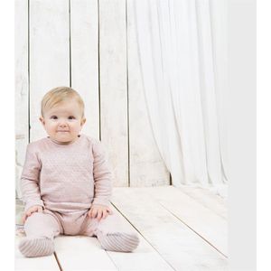 alisé Organic kruippakje met lange mouwen Roze 9-12m