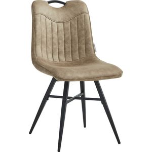 Colenis® - Verty Eetkamerstoel - Set van 4 - Sand - Microvezel - Microfiber - Industrieel - Design