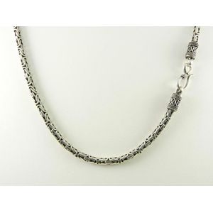 Zware zilveren ketting met koningsschakel - 61 cm