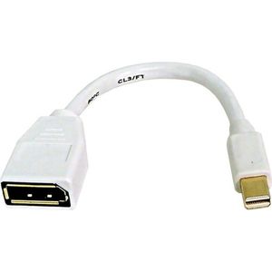 DrPhone MP02 Mini DisplayPort mannelijk naar DisplayPort vrouwelijk adapter - 4K Ultra HD-resolutie - Wit