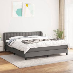 The Living Store Boxspringbed - Comfort Plus - Bed - 160 x 200 x 78/88 cm - Donkergrijs - Duurzaam materiaal