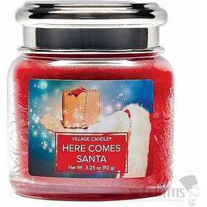 Here comes Santa - Village Candle - Mini Jar - Geurkaars - 92 gr - 25 Branduren