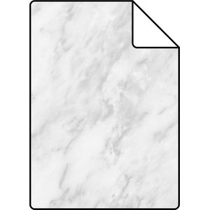 Proefstaal ESTAhome behang marmer wit en grijs - 26,5 x 21 cm - 139195-S