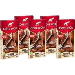 Côte d’Or chocoladetablet melk vanille cacaostukjes - 192g x 5