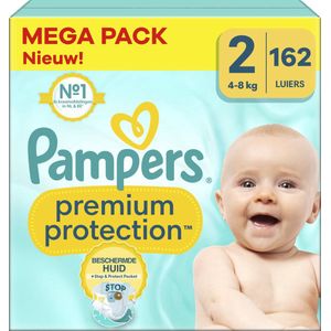 Pampers - Premium Protection - Maat 2 - Mega Pack - 162 luiers - 4/8 KG
