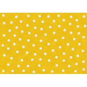 Mat, Vloermat, Vloerkleed, Tapijt, Kind - Kinderkamer Yellow Dots - Wasbaar - Antislip - 85 x 60 cm