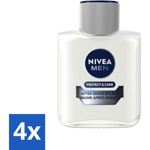 Nivea - Men - Protect & Care Aftershave Balsem - Balm - 100 ml - Voordeelverpakking - 4 stuks