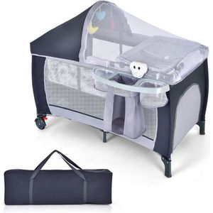 Thuys – Campingbedje – Inclusief Matras – Reisbed –Inclusief Draagtas – Multifunctioneel Design – 120cm Lang – Grijs