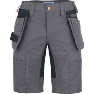 ProJob 3521 STRETCHSHORT MET AFNEEMBARE SPIJKERZAKKEN 643521 - Grijs - C46