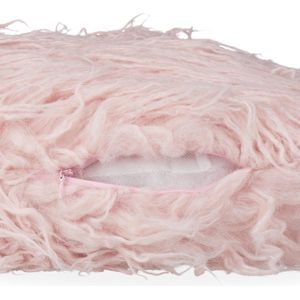 Relaxdays zachte sierkussens 2 stuks - bankkussen - 40x40 cm - woonkussen - kussentjes - roze