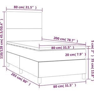 vidaXL-Boxspring-met-matras-stof-lichtgrijs-80x200-cm