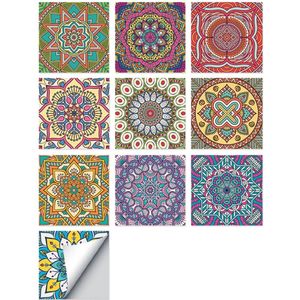 Plaktegels - Set van 10 - 20x20CM - Mandala Tegelstickers - Zelfklevende tegels