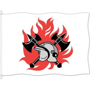 Vlag Brandweer logo - 100x70cm - 2 haken