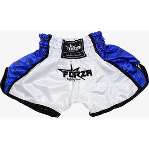 Forza Muay Thai Shorts - Wit/Blauw - 116