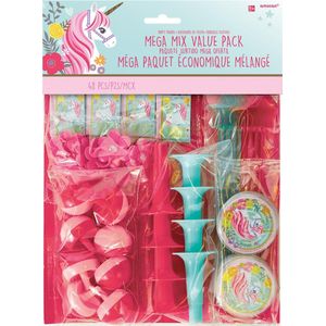 Grabbelton/pinata cadeautjes eenhoorn 48 stuks - eenhoorn thema kinderfeestje/kinderpartijtje - Uitdeel speelgoed