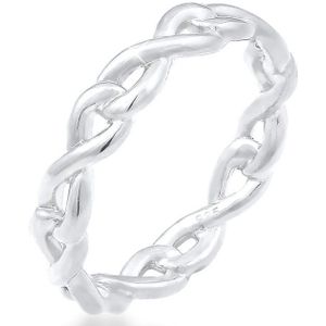 Elli Dames Ring Dames Infinity Oneindigheid Trend in 925 Sterling Zilver