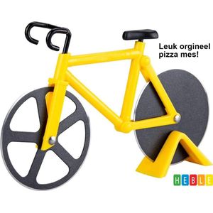 *** Pizzasnijder Fiets – fiets – Pizzames – Pizza roller – RVS – Pizzaschaar - van Heble® ***