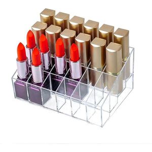 Inovra ® Lippenstiftorganizer Lippenstifthouder Lippenstifthouder Cosmetische organizer Make-up organizer Acryl Transparante Lippenstiftstandaard (24 plaatsen)