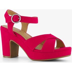 Blue Box dames sandalen met hak fuchsia roze - Maat 39