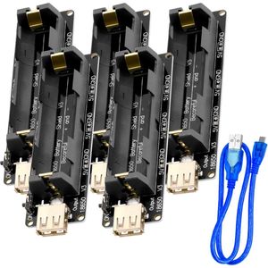 AZDelivery 5 x 18650 Batterij Uitbreidingsschild 5V - 3V Micro USB Aansluiting Type-C compatibel met Arduino Inclusief E-Book!