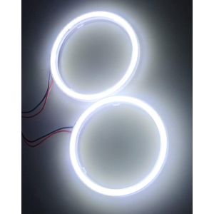 Angel Eyes LED Halo Ringen – 1 Paar Witte 70mm 60SMD COB Autoverlichting met Lampenkap – 12V/24V DC Koplamp Accessoires