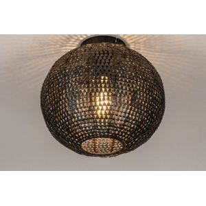Industriële - Plafondlamp - Zwart Bruin - Metaal