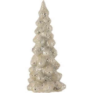 J-Line Kerstboom - glas - lichtgrijs/zilver - large