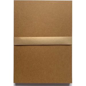 50 vel gekleurd hobby karton / papier, A4 210x297 mm – stevig 210 grams 100% recycled bruin kraft