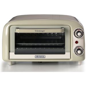 Ariete 3919/03 - Vintage - mini oven - camping oven - 10 liter - timer - instelbare temperatuur van 80 tot 230°C - Beige