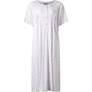 Dames nachthemd korte mouw van cocodream 614626 in wit maat M