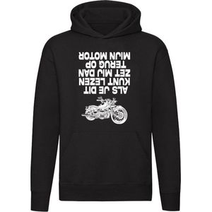 Als je dit kunt lezen zet mij dan terug op mijn motor Hoodie - retro - motorrijden - motorrijder - biker - grappig - trui - sweater - capuchon