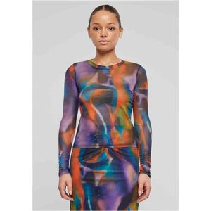 Urban Classics - All Over Print Mesh Longsleeve top - S - Multicolours