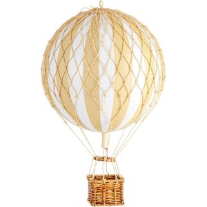 Authentic Models - Luchtballon Travels Light - Luchtballon decoratie - Kinderkamer decoratie - Wit Ivoor- Ø 18cm