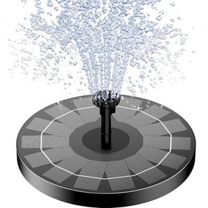 Drijvende buitenfontein op zonne-energie - 25 W pomp - 6 sproeiers voor vogelbad aquarium tuin fontein fonteinpomp