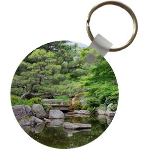 Sleutelhanger - Japans - Natuur - Water - Stenen - Bomen - Plastic - Rond - Uitdeelcadeautjes