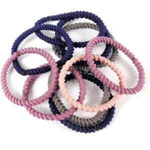 Endless elastiek ribbel klein roze-paars-blauw-grijs